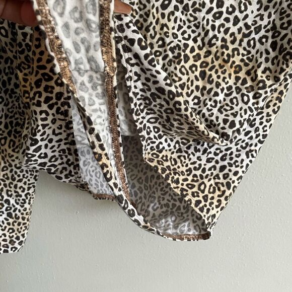 PINK VICTORIAS SECRET LEOPARD PRINT THONG BODYSUIT - Picture 10 of 13